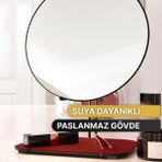 Bino Makyaj Aynası Takı Kutusu Makyaj Standı Düzenleyici Organizer Kadife Şık Aynalı Takı Dolabı Takılık