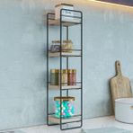 Bino Metal Mutfak Rafı Organizer, 4 Katlı, Siyah