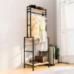 Bino Modern Askılık Gardırop Vestiyer Ahşap Metal Çok Amaçlı Elbise Dolabı 164 cm Yükseklik