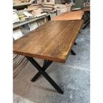 Bintaş Mobilya Göknar Ağacı Ceviz Rengi Kütük Masa 80X140.CM