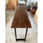 Bintaş Mobilya Kütük Bar Masası Ceviz Rengi 200X50.CM