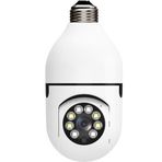 Bintech 1080P Gece Görüşlü 360 Derece LED Işık Wifi Kamera