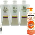 Bio Keratin Gold 3'lü Set Brezilya Fönü Kalıcı Saç Düzleştirici Keratin + Morfose Argan 1000 ml Şampuan