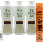 Bio Keratin Gold 3'lü Set Brezilya Fönü Kalıcı Saç Düzleştirici Keratin + Parlement Saç Spreyi 400ml