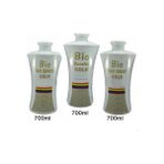 Bio Keratin Gold 3'lü Set Düzleştirici Saç Bakımı 700 ml Sıvı Formda Brezilya Fönlü Saçlar İçin