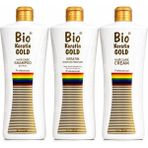 Bio Keratin Gold 3'lü Set Düzleştirici Saç Bakımı 700 ml Sıvı Formda Brezilya Fönlü Saçlar İçin