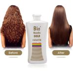 Bio Keratin Gold 700 ml Brezilya Fönü Keratini Krem Tüm Saçlar İçin Düzleştirici Etkili