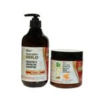 Bio Keratin Gold Argan ve Keratin Tuzsuz 500 ml Şampuan + Argan ve Keratin 500 ml Saç Bakım Maskesi