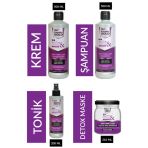 Bio Keratin Gold Biotin & Kafein Dokulme Karsiti Sac Tonigi Sampuan Sac Bakim Kremi Sac Detoxu 4'Lu Set