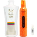 Bio Keratin Gold Brezilya Fönü Kalıcı Saç Düzleştirici Keratin + Morfose 350 ml Saç Köpüğü