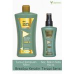 Bio Keratin Gold Brezilya Keratin Terapisi 2'li Set Tuzsuz Şampuan 700 ml Saç Bakım Sütü 150 ml