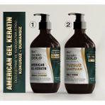 Bio Keratin Gold Jel Keratin Seti 2×500 ml – Kokusuz, Dumansız, Tuzsuz Şampuanlı, Normal ve Yıpranmış Saçlar İçin Düzleştirici ve Yumuşatıcı Etki - 2 li