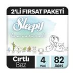 Bio Natural 2'li Fırsat Paketi Bebek Bezi 4 Numara Maxi 82 Adet Cırtlı Bez - 0 - 1 Ay