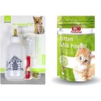 Bio Pet Active Kitten Milk Powder Yavru Kedi Süt Tozu 200 gr ve Nunbell Kedi Köpek Biberonu 100 ml