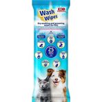 Bio Petactive 25 Adet Küçük Boy Wash Wipes Kedi ve Köpek Temizleme Mendili