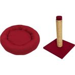Bio Sand Bordo Simit Kedi Yatağı ve Tırmalama Seti