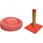 Bio Sand Pembe Simit Kedi Yatağı ve Tırmalama Seti