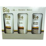 Bio Sis Brezilya Fönü ve Parabensiz ve Vegan 700 ml Tuzsuz Şampuan + Keratin + Saç Kremi