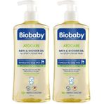 Biobaby Atocare Duş Yağı 500 ml – Atopiye Eğilimli Bebek Ciltleri İçin, Seramid Kompleksli, Omega 3-6, Yulaf Ekstresi ve Prebiyotik İçerikli Temizleyici Yağ (2 paketi)