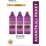 Bioblas 7 24 Şekillendirici Saç Bakım Kremi Belirgin Bukleler Dalgalı Ve Kıvırcık Saçlar 3 x 250ML