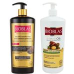 Bioblas Siyah 1000 ml Sarımsak Şampuanı + Bioblas 1000 ml Argan Yağı Şampuanı