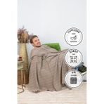 Biocotton Triko Ponponlu Tv Battaniyesi - Vizon - 130 x 170 cm