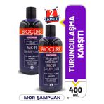 Biocure 2x400 ml Canlı Renkler Sarı Gri Rengi Açılan Kumral Saçlar İçin Turunculaşma Karşıtı Mor Şampuan