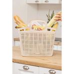 BİODATA 25 LT Örgü Desenli Plastik Pazar Sepeti – Piknik, Market ve Alışveriş Taşıma Çantası 43x29x49 cm