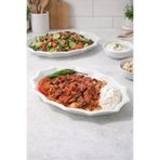 BİODATA 33x20 cm Melamin Kayık Tabak Servis Tabağı Salata Meze Sos Sunum Tabağı Duble İskender Tabağı 1 Adet