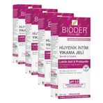 Bioder Hijyenik İntim Yıkama Jeli Hipoalerjenik Tüm Ciltler (1 x 200 mL) (4 paketi)