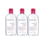 Bioderma 3x500 ml Hassas Ciltler için Yüz Temizleyici Sensibio H2O