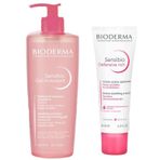 Bioderma 500 ml Sensibio Gel Moussant Foaming Gel+Bioderma 40 ml Sensibio Defensive Cream