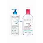 Bioderma Atoderm 500 ml Creme Ultra+500 ml Sensibio H2o Set