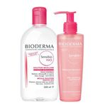 Bioderma Hydrabio Misel Solüsyon H2O 500 ml + Sensibio Mild 200 ml Cleansing Foaming Gel