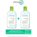 Bioderma Sebium H2O 2'li Set Micellar Makyaj Temizleme Suyu 500 ml Karma ve Yağlı Ciltler İçin Dengeleyici