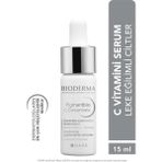 Bioderma Serum - Tüm Cilt Tipleri İçin Leke Karşıtı ve Aydınlatıcı, C Vitamini, E Vitamini, AHA ve BHA İçeren, 15 ml