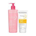 Bioderma SPF50+ 150 ml Photoderm Spot + Bioderma Sensibio 500 ml Foaming Gel