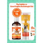 Biofeline Tüy Dökülmesi Azaltıcı Ve Genel Sağlık Destekleyici Kediler İçin Biotin & Çinko & Malt Seti