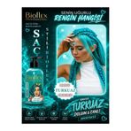 Bioflex Natural Hair Color Geçici-renkli Amonyaksız Turkuaz Renkli Saç Boyası 250ml.
