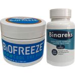 Biofreeze 150 ml Sırt Bel Diz Dirsek Iskelet Kas Agrilarina Teskin Edici Masaj Kremi + Binareks Erkeklere 30 Lu Pırostat Çuha Çiçeği Kaps