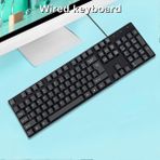 Bıojee K1800 Kablolu Klavye 104 Tuşlu Tam Boy Ergonomik Sessiz USB Ofis Masaüstü Bilgisayar Pc Windows, Mac Için Uygun