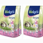 Biokat's 2x5 lt Eco Light Fresh Cherry Blossom Topaklanan Pelet Kedi Kumu