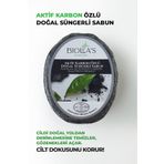 Bioleas Skincare 130 gr Aktif Karbon Özlü Doğal Süngerli Sabun