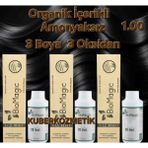 Biomagic 1.00 Siyah Organik Içerikli Amonyaksız Kalıcı Saç Boyası 3boya +3oksidan