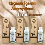 Biomagic 11.00 Fildişi Organik İçerikli Amonyaksız Kalıcı Kokusuz Saç Boyası 3 Boya 3 Oksidan