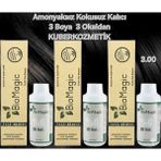 Biomagic 3.00 Koyu Kahve Organik Içerikli Amonyaksız Kalıcı Kokusuz Saç Boyası 3boya 3oksidan