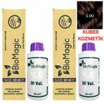 Biomagic 5.00 Açık Kahve Organik Amonyaksız Saç Boyası 2Boya+2Oksidan