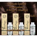 Biomagic 5.00 Açık Kahve Organik Içerikli Amonyaksız Kalıcı Saç Boyası 3boya +3oksidan