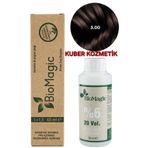 BIOMAGIC 5.00 Açık Kahve Organik İçerikli Amonyaksız Kalıcı Saç Boyası + Oksidan