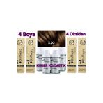 Biomagic 5.03 Fındık Kabuğu Organik İçerikli Amonyaksız Kalıcı Saç Boyası 4 Boya+4 Oksidan